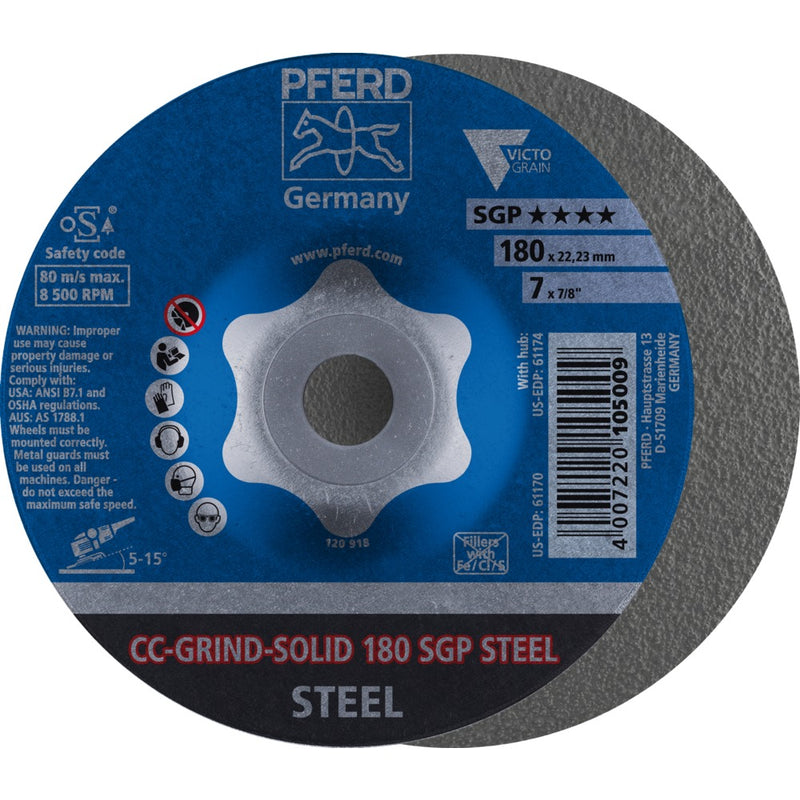 PFERD CC-GRIND-sliprondell CC-GRIND-SOLID 180 SGP STEEL