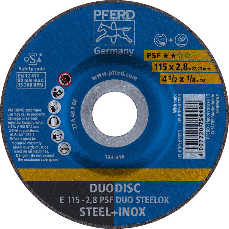 PFERD Navrondeller E 115-2,8 PSF DUO STEELOX