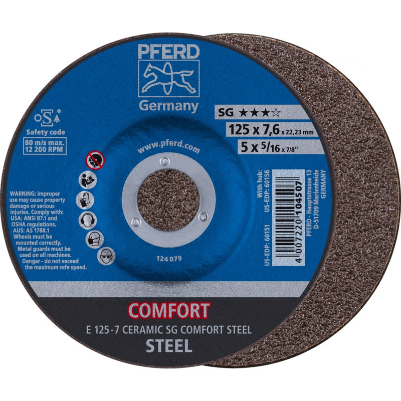 PFERD Navrondeller E 125-7 CERAMIC SG COMFORT STEEL