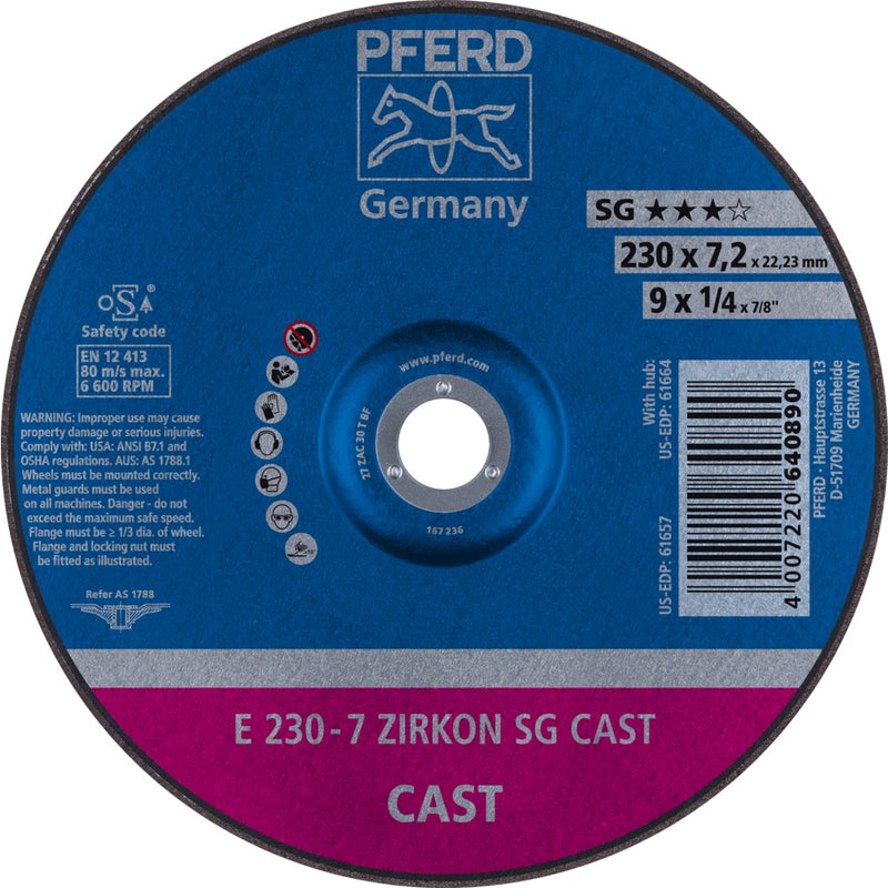 PFERD Navrondeller E 230-7 ZIRKON SG CAST