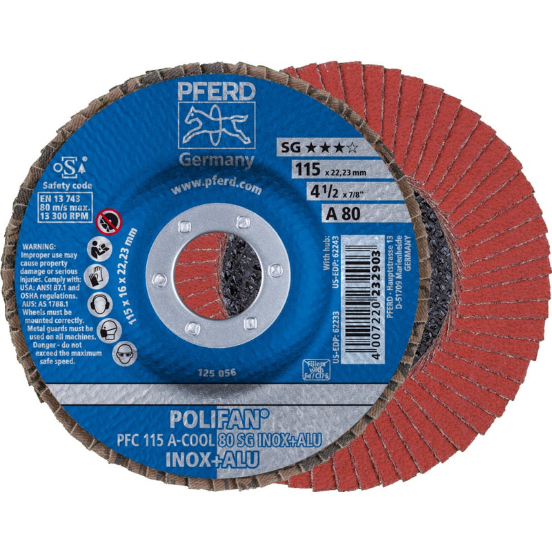 PFERD POLIFAN-lamellrondell PFC 115 A-COOL 80 SG INOX+ALU