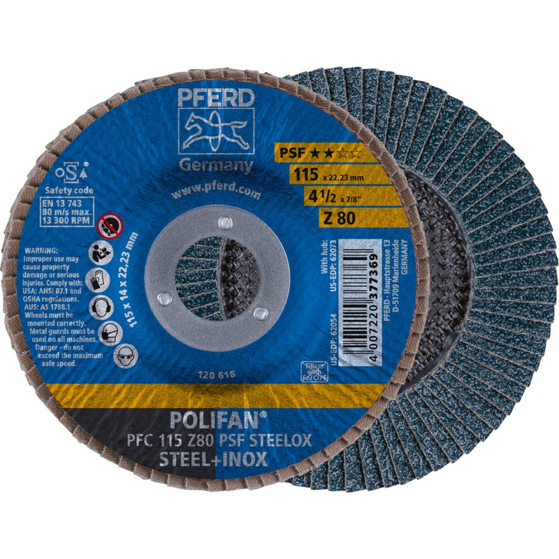 PFERD POLIFAN-lamellrondell PFC 115 Z 80 PSF STEELOX