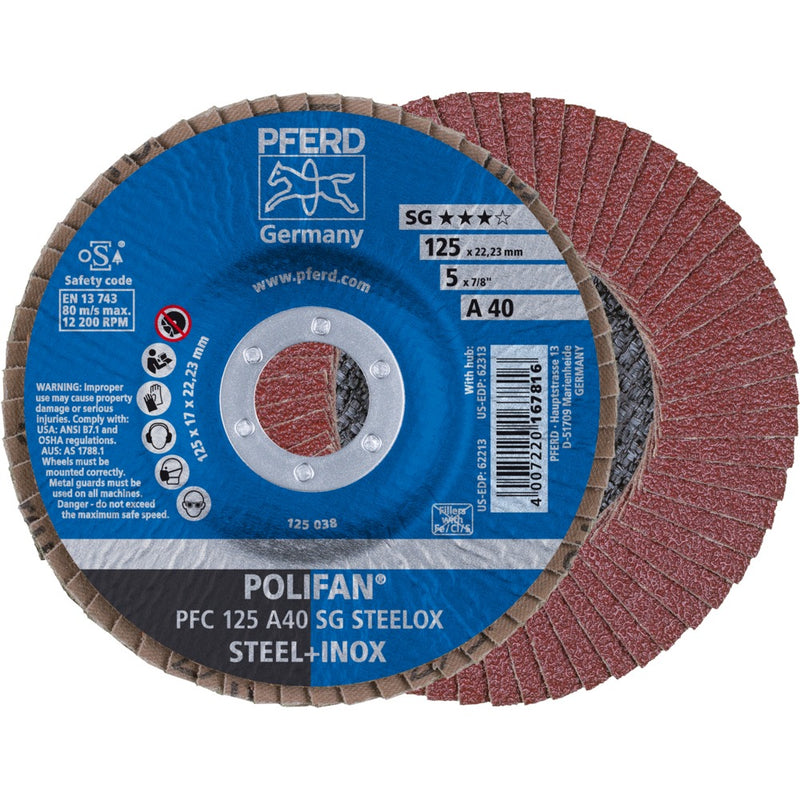 PFERD POLIFAN-lamellrondell PFC 125 A 40 SG STEELOX