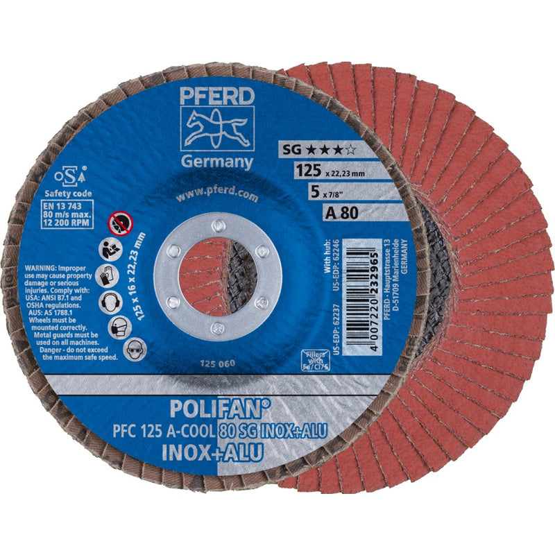 PFERD POLIFAN-lamellrondell PFC 125 A-COOL 80 SG INOX+ALU