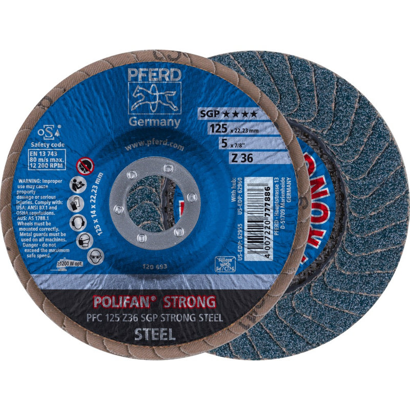 PFERD POLIFAN-lamellrondell PFC 125 Z 36 SGP STRONG STEEL