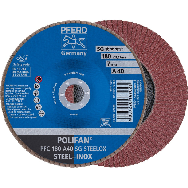 PFERD POLIFAN-lamellrondell PFC 180 A 40 SG STEELOX