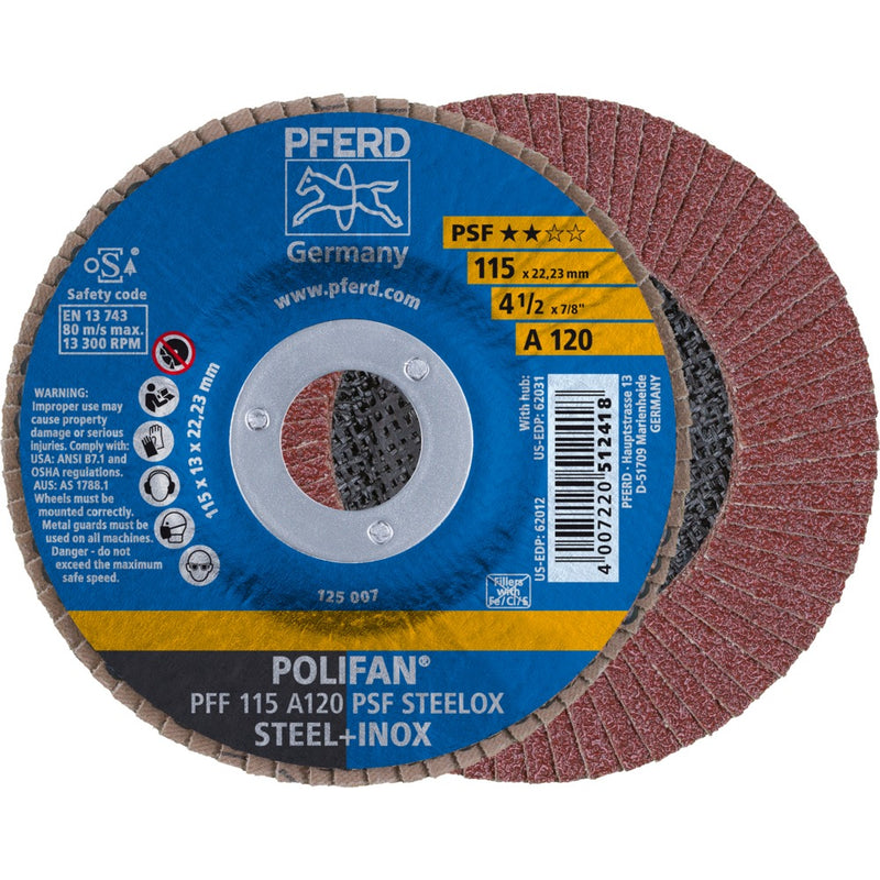 PFERD POLIFAN-lamellrondell PFF 115 A 120 PSF STEELOX